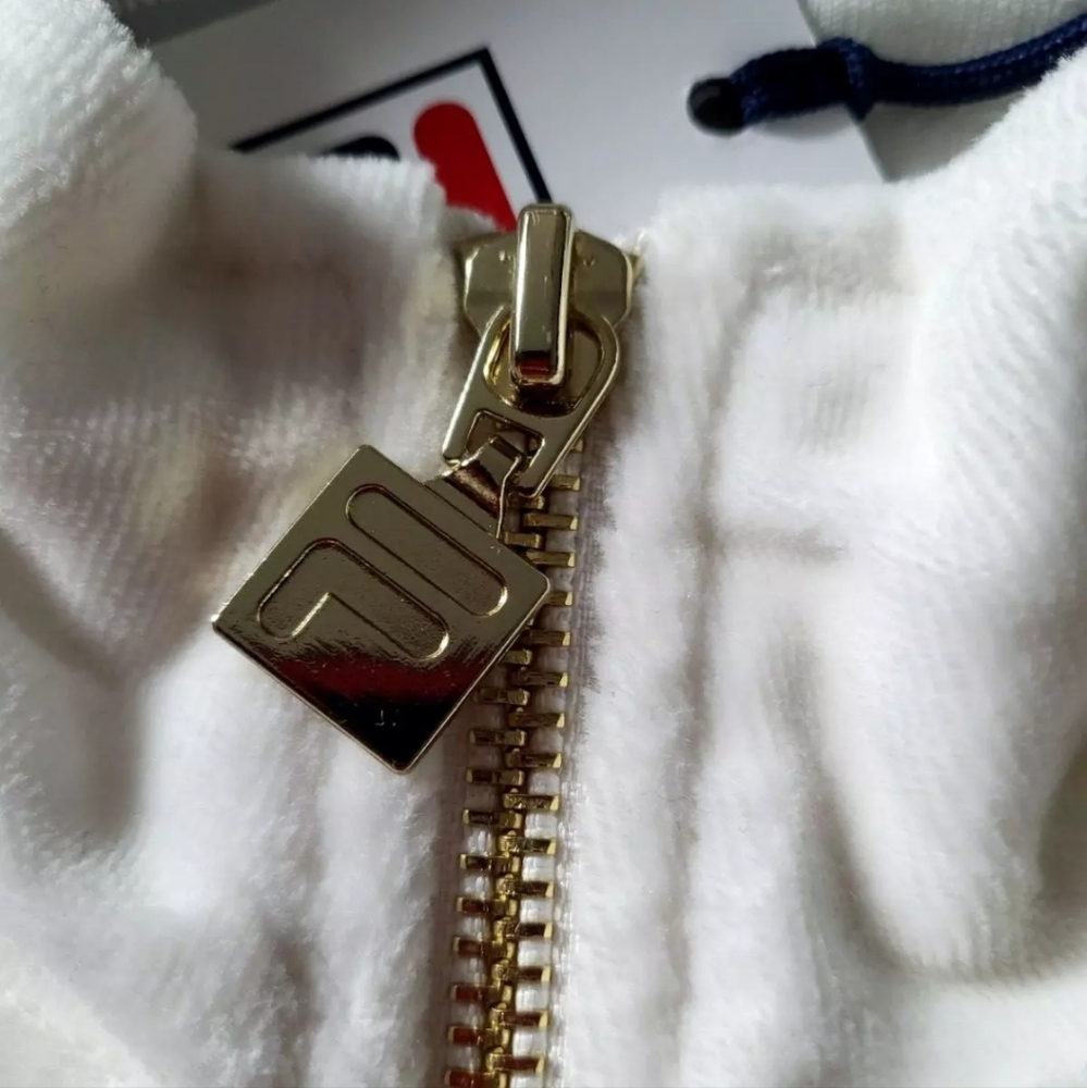 FILA mens velour track jacket size 2XL 4XL Gardenia color - Picture 4 of 7